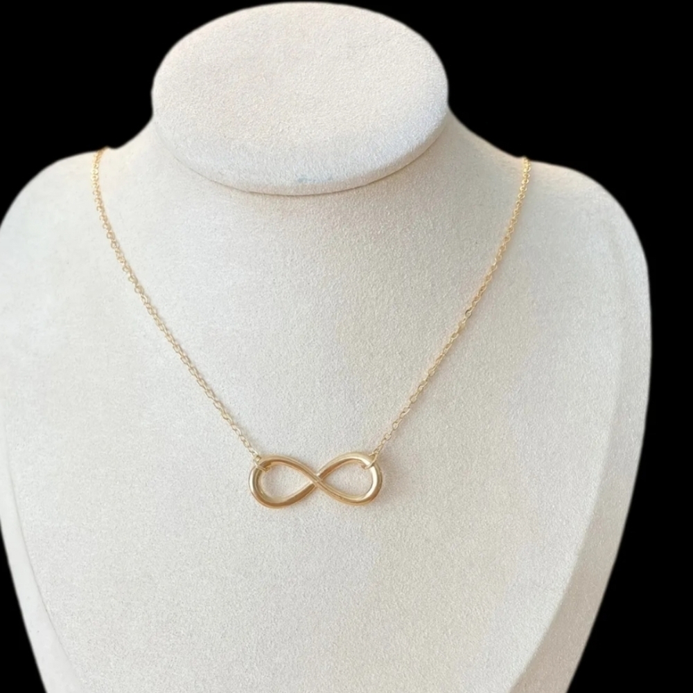 14k Rose  gold plated Infinite Symbol Necklace